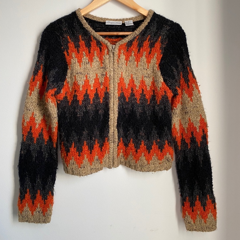 Vintage zip-up cardigan